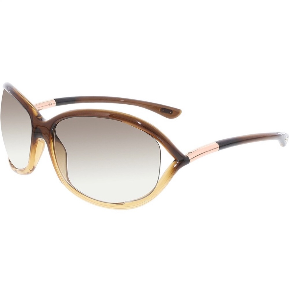 Tom Ford Oval gradient tan Jennifer sunglasses